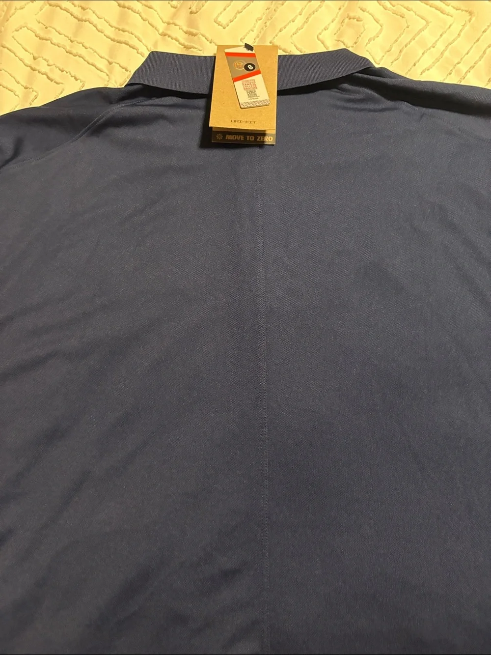 Jordan Navy Polo with Yellow Michigan 'M' and Jumpman